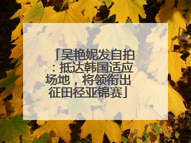吴艳妮发自拍：抵达韩国适应场地，将领衔出征田径亚锦赛