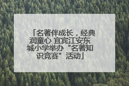 名著伴成长，经典润童心 宜宾江安东城小学举办“名著知识竞赛”活动