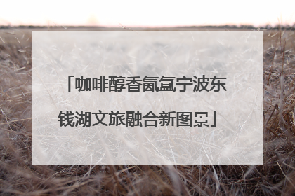 咖啡醇香氤氲宁波东钱湖文旅融合新图景