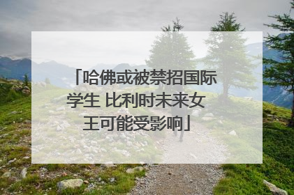 哈佛或被禁招国际学生 比利时未来女王可能受影响