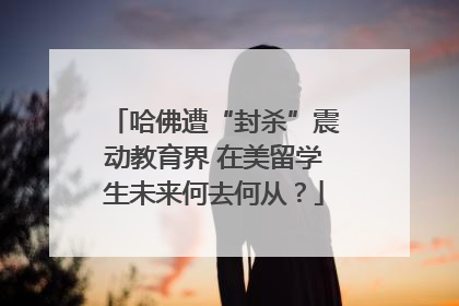 哈佛遭“封杀”震动教育界 在美留学生未来何去何从？