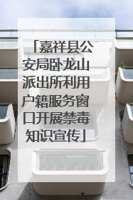 嘉祥县公安局卧龙山派出所利用户籍服务窗口开展禁毒知识宣传