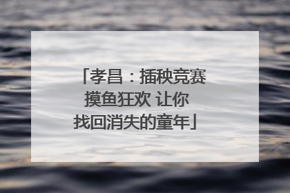 孝昌：插秧竞赛 摸鱼狂欢 让你找回消失的童年