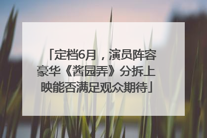 定档6月，演员阵容豪华《酱园弄》分拆上映能否满足观众期待