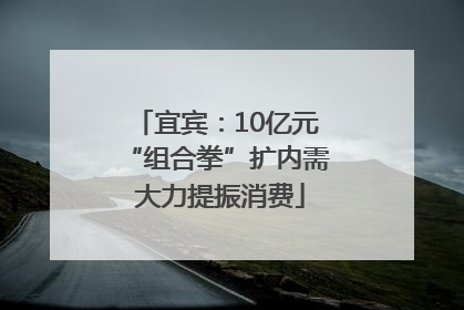 宜宾：10亿元“组合拳”扩内需 大力提振消费