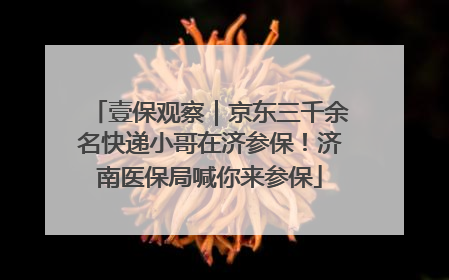 壹保观察｜京东三千余名快递小哥在济参保！济南医保局喊你来参保
