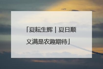 夏耘生辉｜夏日顺义满是农趣期待