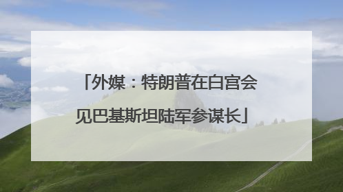外媒：特朗普在白宫会见巴基斯坦陆军参谋长