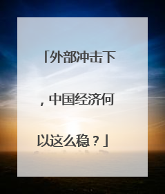外部冲击下，中国经济何以这么稳？