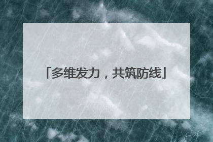 多维发力，共筑防线