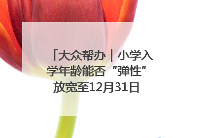 大众帮办｜小学入学年龄能否“弹性”放宽至12月31日？有地方已在探索