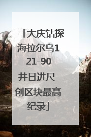 大庆钻探海拉尔乌121-90井日进尺 创区块最高纪录