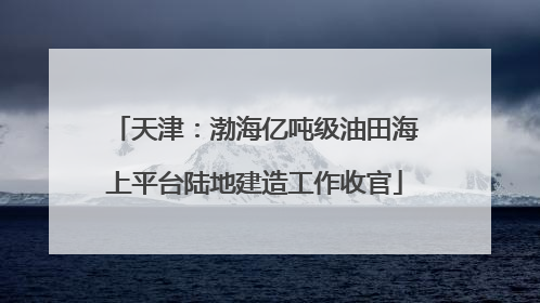 天津：渤海亿吨级油田海上平台陆地建造工作收官