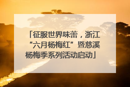 征服世界味蕾，浙江“六月杨梅红”暨慈溪杨梅季系列活动启动