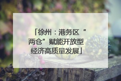 徐州：港务区“两仓”赋能开放型经济高质量发展
