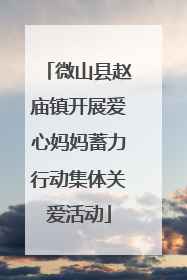 微山县赵庙镇开展爱心妈妈蓄力行动集体关爱活动