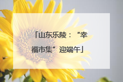 山东乐陵：“幸福市集”迎端午