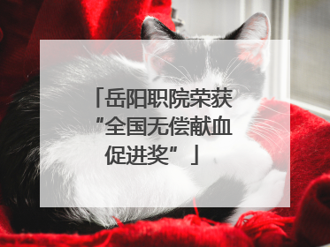 岳阳职院荣获“全国无偿献血促进奖”