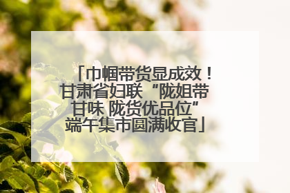 巾帼带货显成效！甘肃省妇联“陇姐带甘味 陇货优品位”端午集市圆满收官