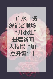 广水：资深记者现场“开小灶” 基层新闻人技能“加点升级”