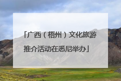 广西（梧州）文化旅游推介活动在悉尼举办