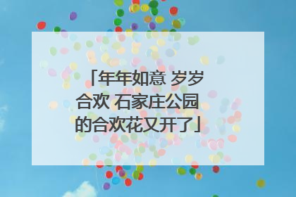 年年如意 岁岁合欢 石家庄公园的合欢花又开了