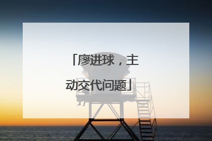 廖进球，主动交代问题