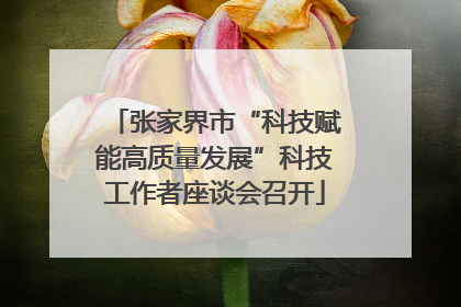 张家界市“科技赋能高质量发展”科技工作者座谈会召开