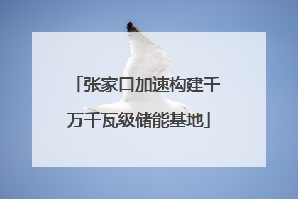 张家口加速构建千万千瓦级储能基地