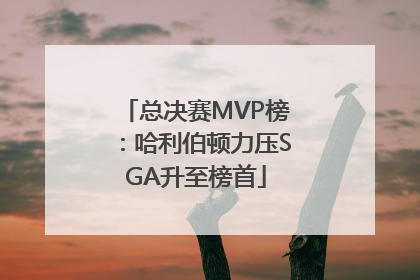总决赛MVP榜：哈利伯顿力压SGA升至榜首