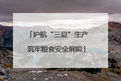 护航“三夏”生产 筑牢粮食安全屏障