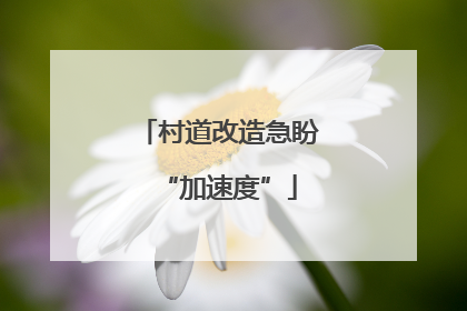 村道改造急盼“加速度”