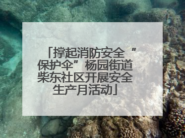 撑起消防安全“保护伞”杨园街道柴东社区开展安全生产月活动