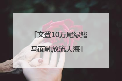 文登10万尾绿鳍马面鲀放流大海