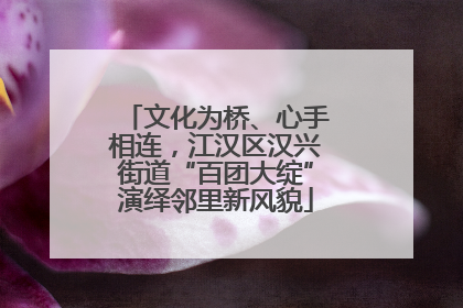文化为桥、心手相连，江汉区汉兴街道“百团大绽”演绎邻里新风貌