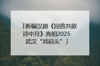 新编汉剧《回首共叙诗中月》亮相2025武汉“戏码头”