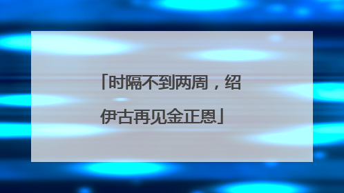时隔不到两周，绍伊古再见金正恩