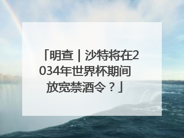 明查｜沙特将在2034年世界杯期间放宽禁酒令？