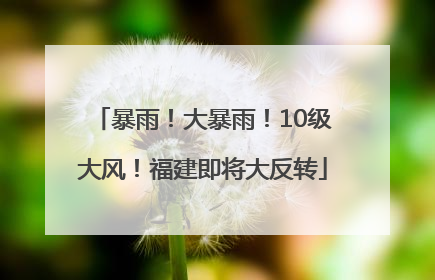 暴雨！大暴雨！10级大风！福建即将大反转