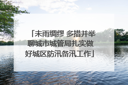 未雨绸缪 多措并举 聊城市城管局扎实做好城区防汛备汛工作