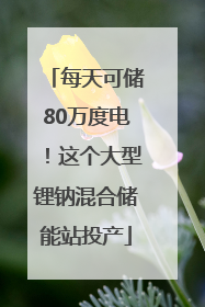 每天可储80万度电！这个大型锂钠混合储能站投产