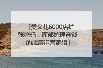 樊文花6000店扩张密码：面部护理连锁的底层运营逻辑