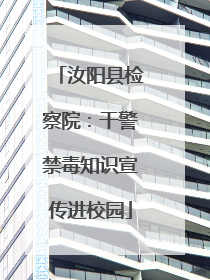 汝阳县检察院：干警禁毒知识宣传进校园