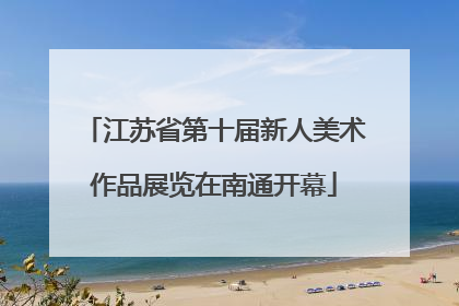 江苏省第十届新人美术作品展览在南通开幕
