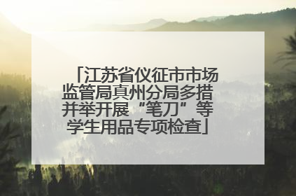 江苏省仪征市市场监管局真州分局多措并举开展“笔刀”等学生用品专项检查