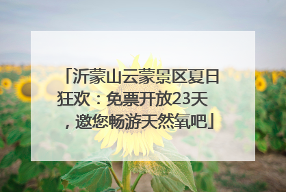 沂蒙山云蒙景区夏日狂欢：免票开放23天，邀您畅游天然氧吧