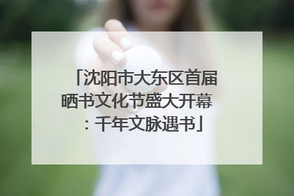 沈阳市大东区首届晒书文化节盛大开幕：千年文脉遇书
