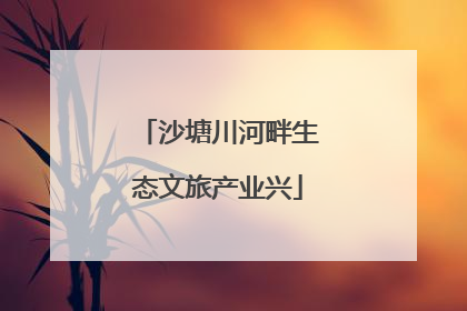 沙塘川河畔生态文旅产业兴