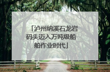 泸州纳溪石龙岩码头迈入万吨级船舶作业时代