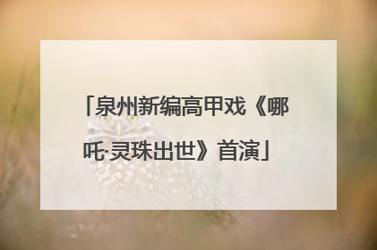 泉州新编高甲戏《哪吒·灵珠出世》首演